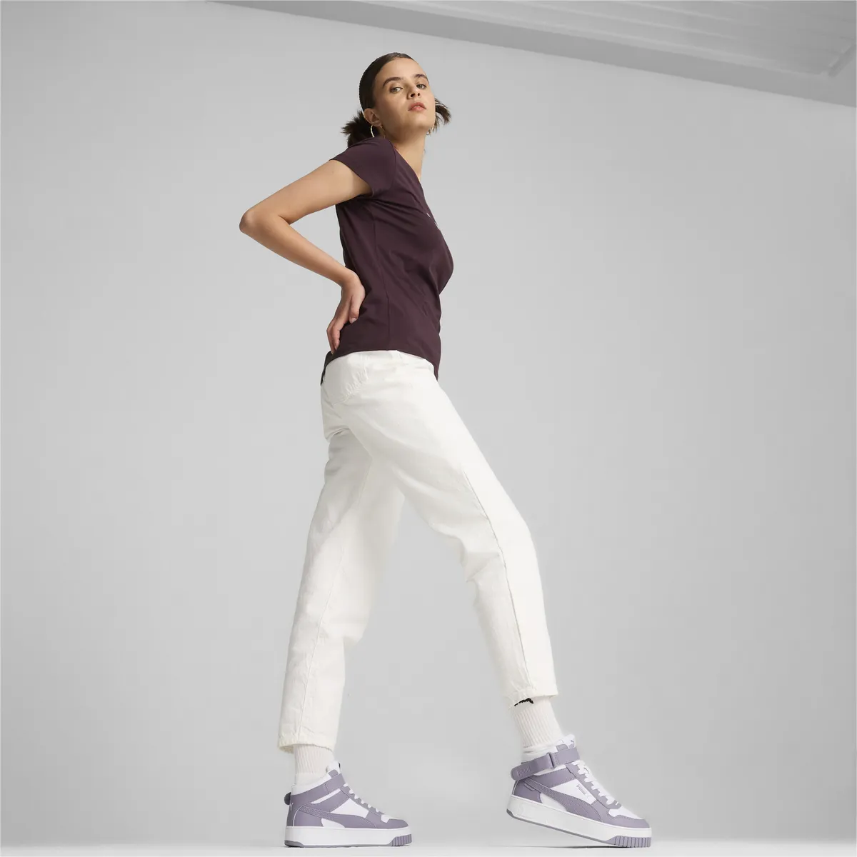 Кроссовки PUMA "Женские кроссовки Carina Street Mid", белый — фото 3