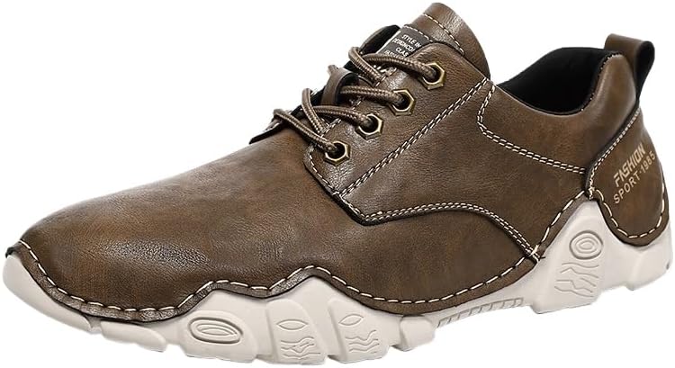 

Мужские кроссовки большого размера с низким верхом для походов, ручная строчка - повседневные, удобные для вождения, на шнуровке, для активного отдыха Clolinde, хаки