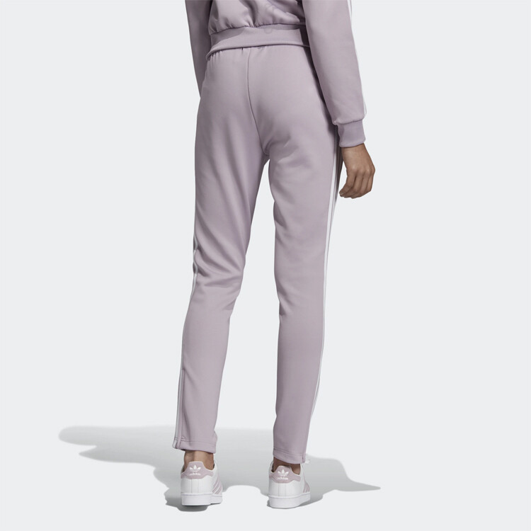 Женские спортивные штаны SST Knit, светло-розовые, фиолетово-серые Adidas Originals — фото 4