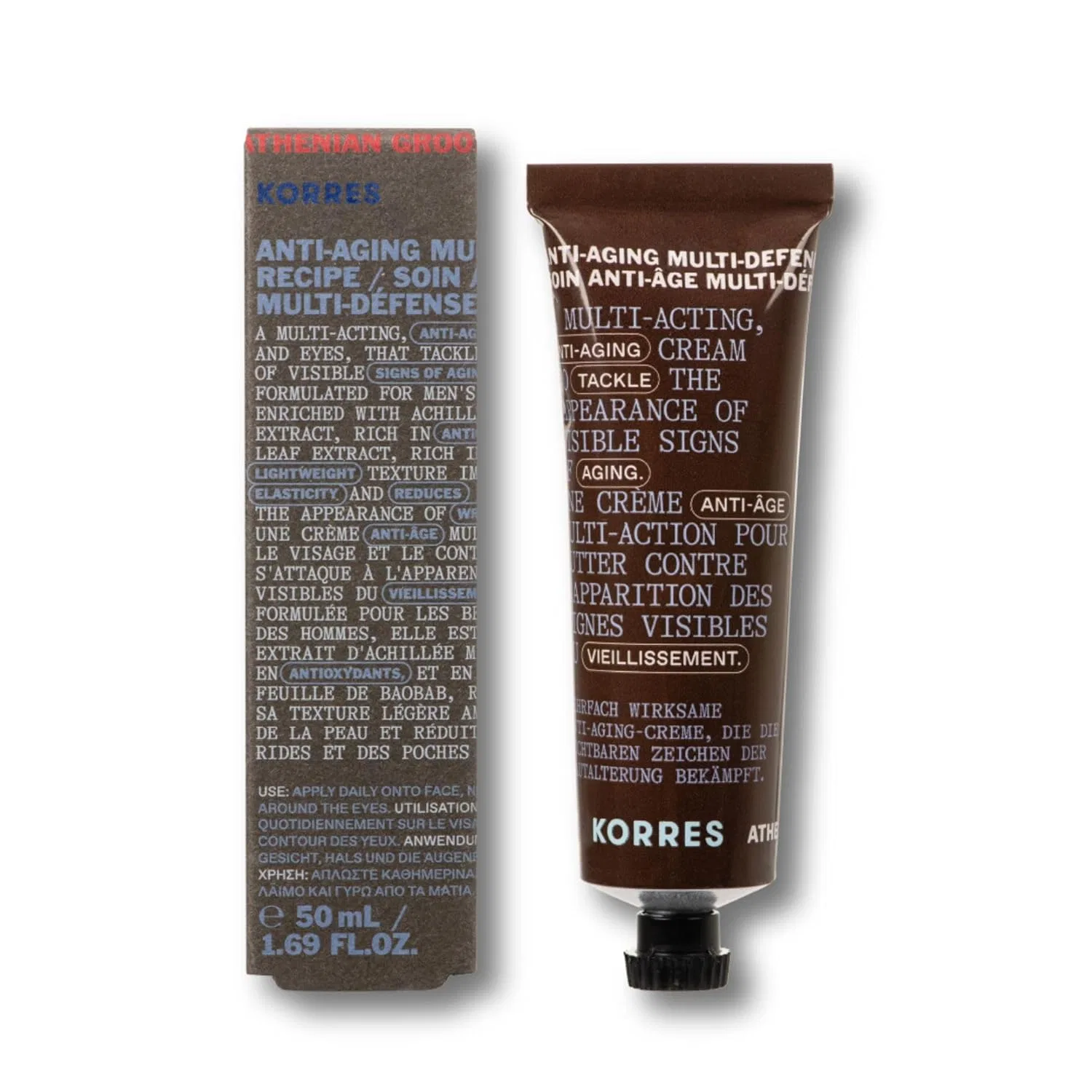 Крем для лица Korres — Антивозрастной и глаз «ATHENIAN GROOMING» от, 50 мл — фото 2