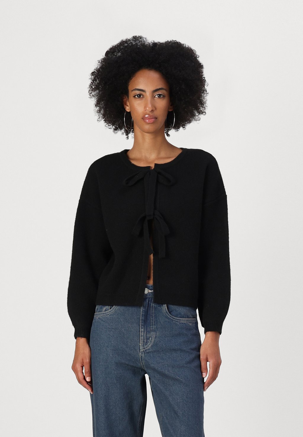 

Кардиган VMBOW O NECK TIE CARDIGAN Vero Moda, черный