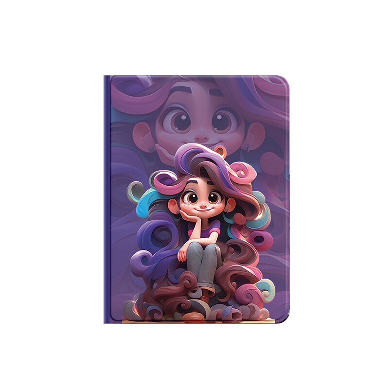 

Super Mouse Плоский защитный чехол, Rose pink Curly Hair Princess pen trough model丨Honeycomb heat