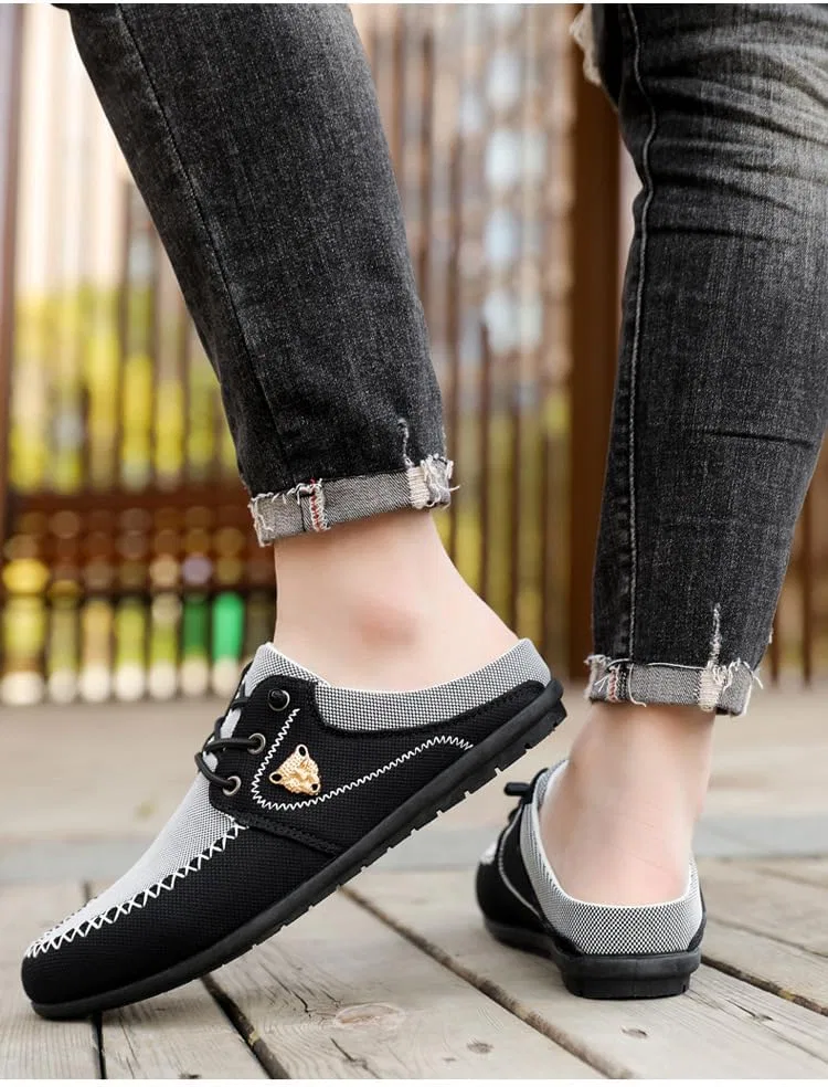 Мокасины мужские повседневные, Loafers, синий хаки SPKFHD — фото 3