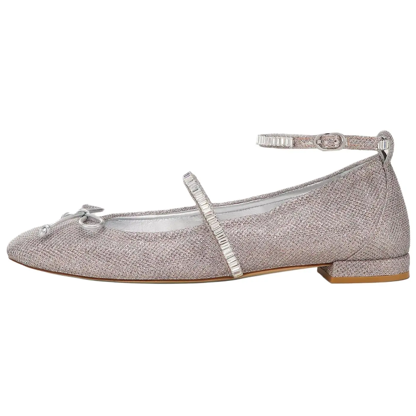 Туфли Мэри Джейн на каблуке SW Spool, женские, серебристые Stuart Weitzman, Original Shoe Box Included