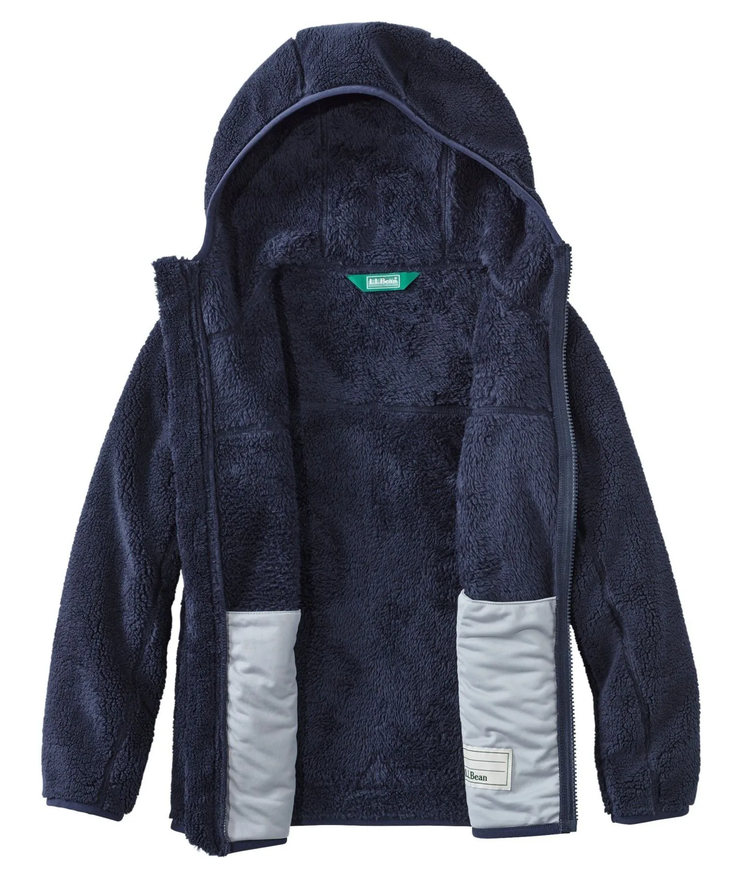 Детская флисовая куртка LL Bean с высоким ворсом L.L.Bean, Bright_Navy — фото 2