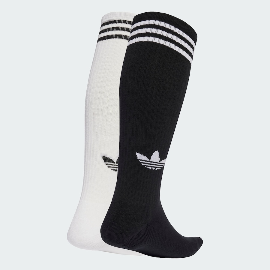 Носки ADIDAS ORIGINALS 3-Stripes Knee 2, черный/белый — фото 2