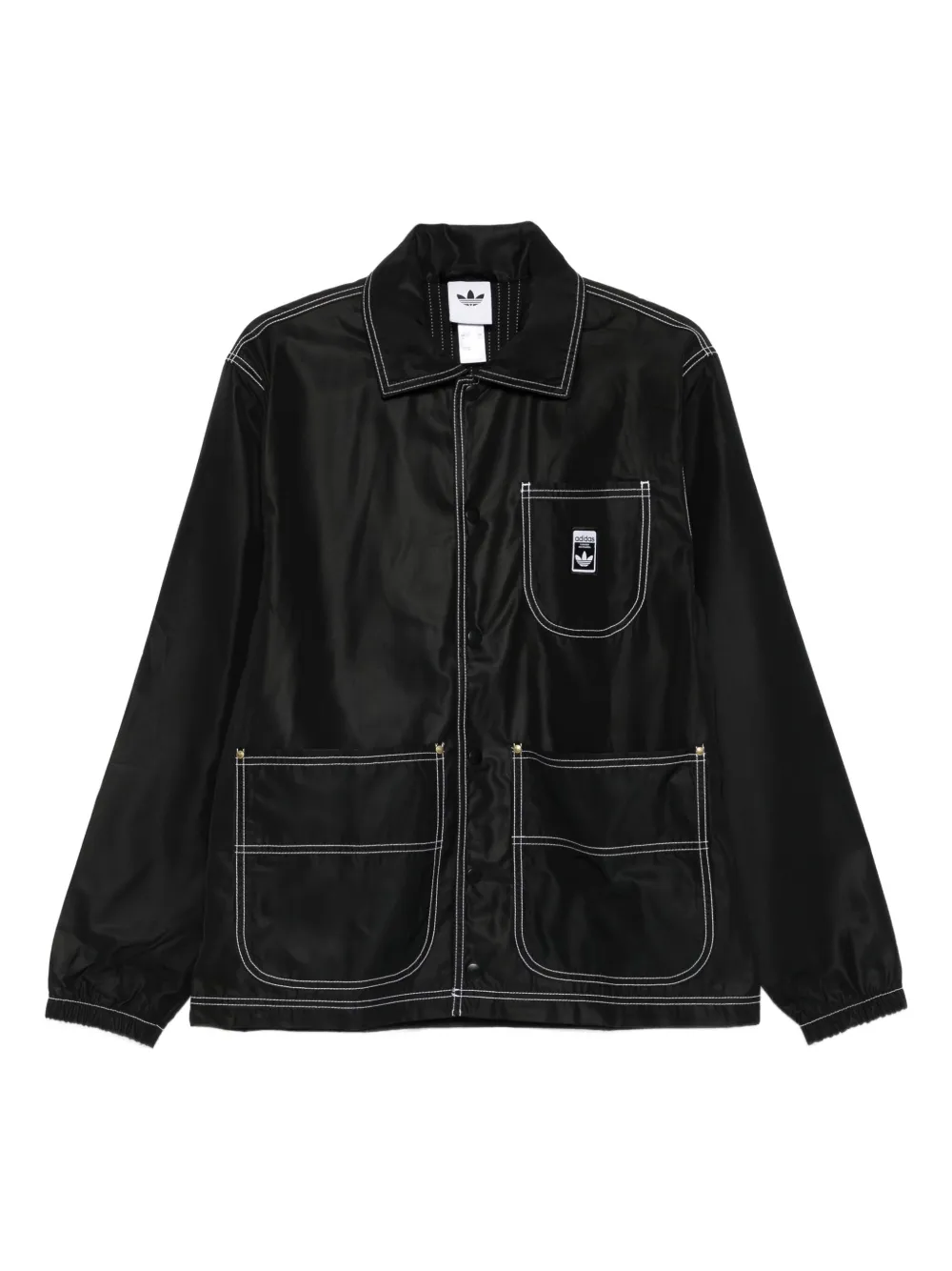 

Куртка-рубашка с контрастной строчкой Adidas, черный