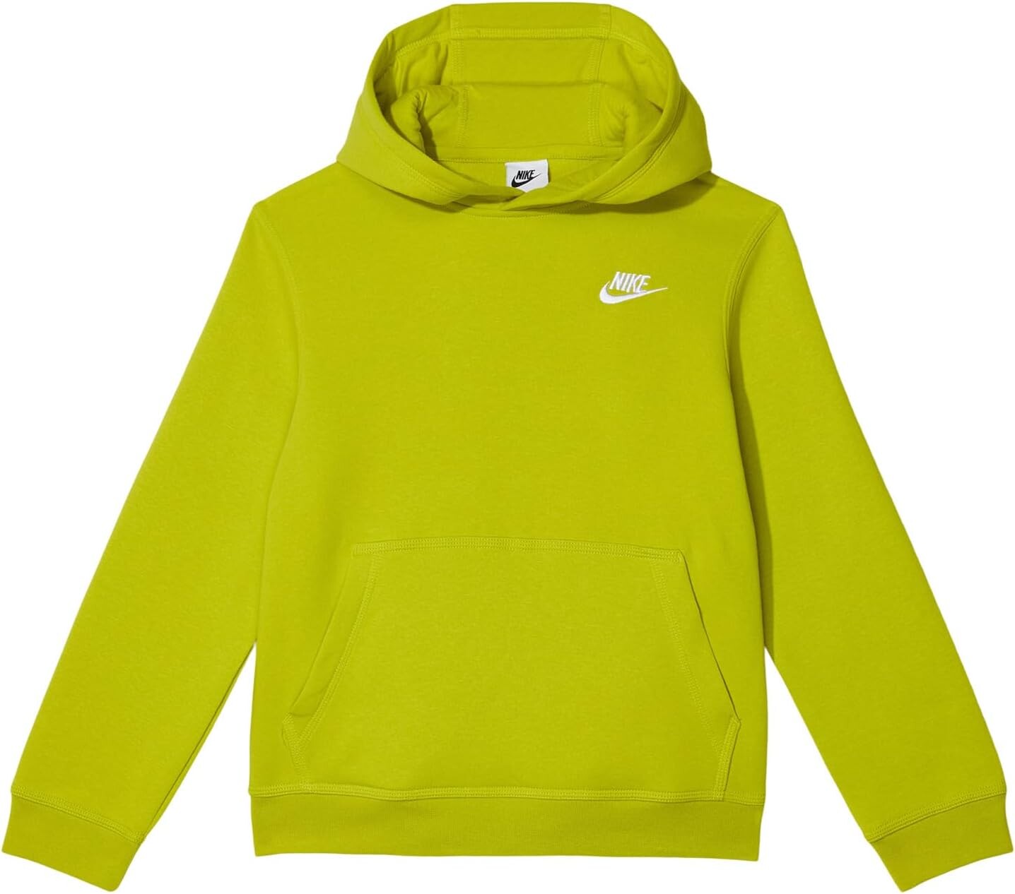 

Худи Nike NSW Pullover Club Fleece Hoodie, цвет Bright Cactus/White