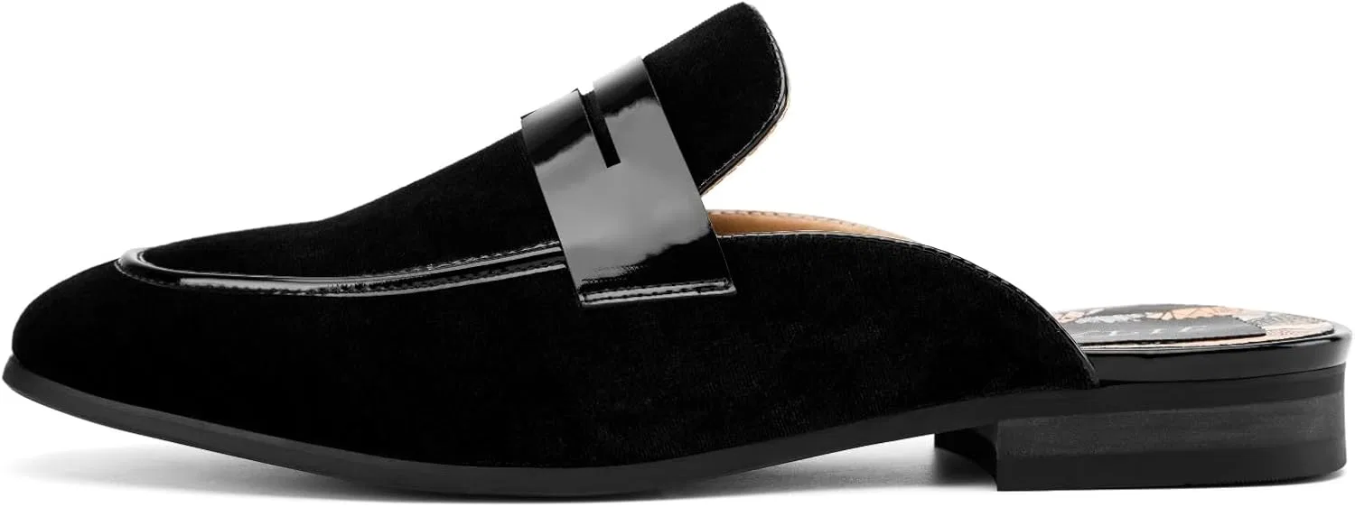 Мужские мюли JITAI Velvet Slippers, черный — фото 3