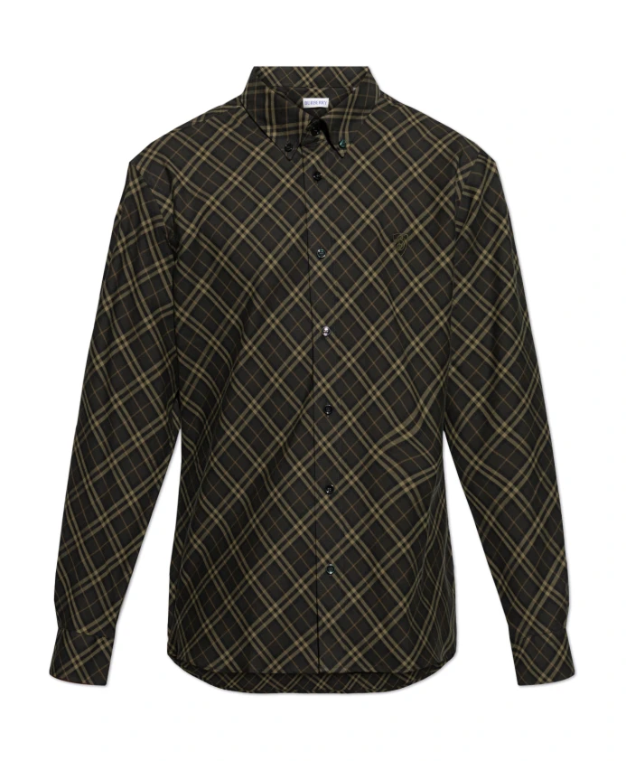 

Клетчатая рубашка Burberry, зеленый