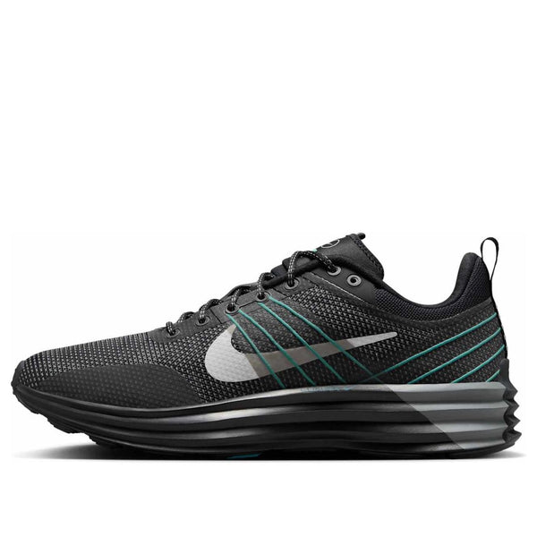 

Кроссовки lunar roam premium 'black cool grey aurora green' Nike, черный