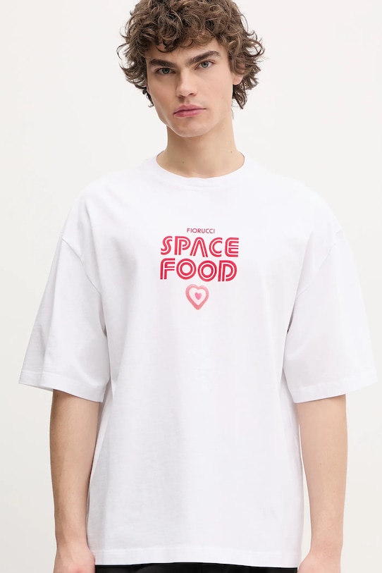 

Футболка хлопковая Space Food Print Relaxed Fit Fiorucci, белый