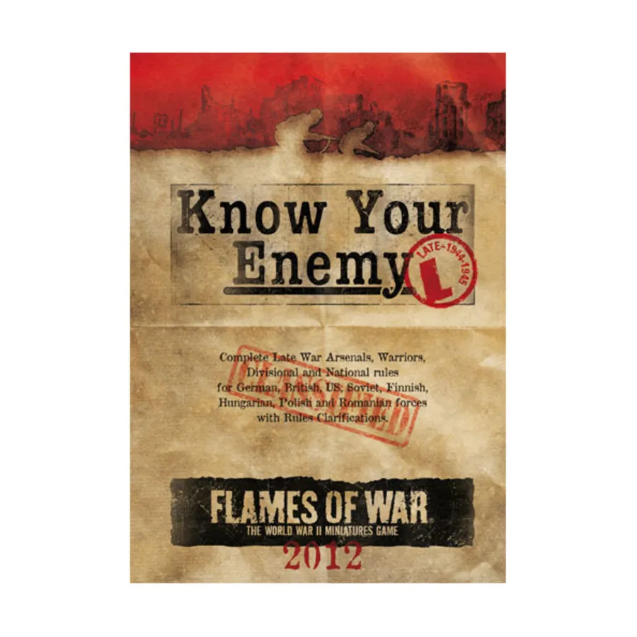 

Знай своего врага - Поздняя война (издание 2012 г.), Flames of War - WWII - Core Rules & Assorted