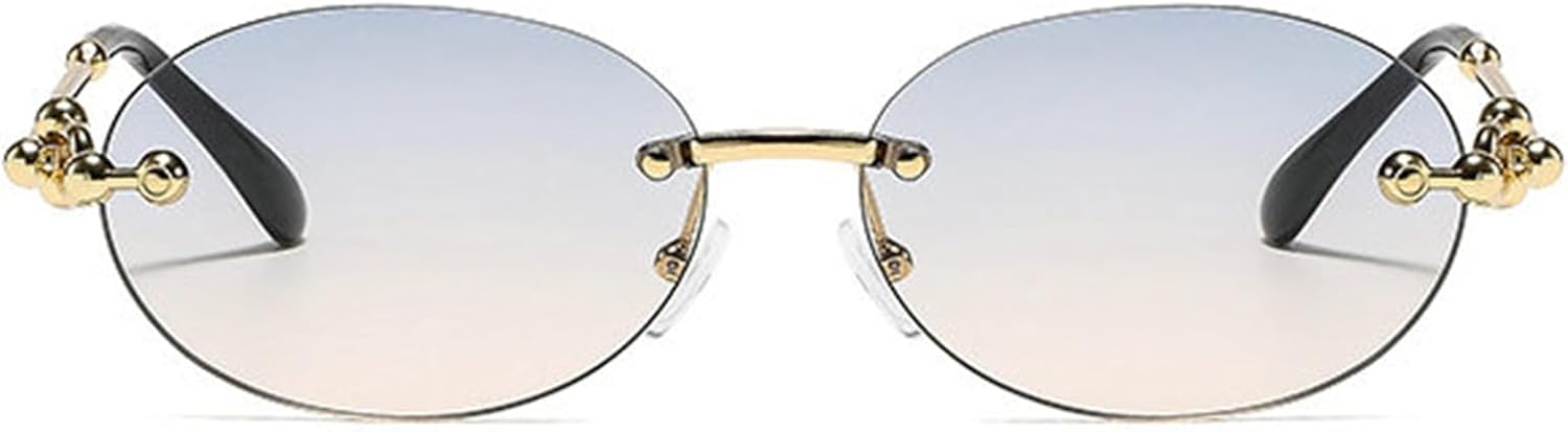 

Солнцезащитные очки Willochra без оправы, милые, ретро, ​​модные, овальной формы, для женщин и мужчин, в стиле 80-х и 90-х, маленькие, симпатичные, в круглой металлической оправе, C8