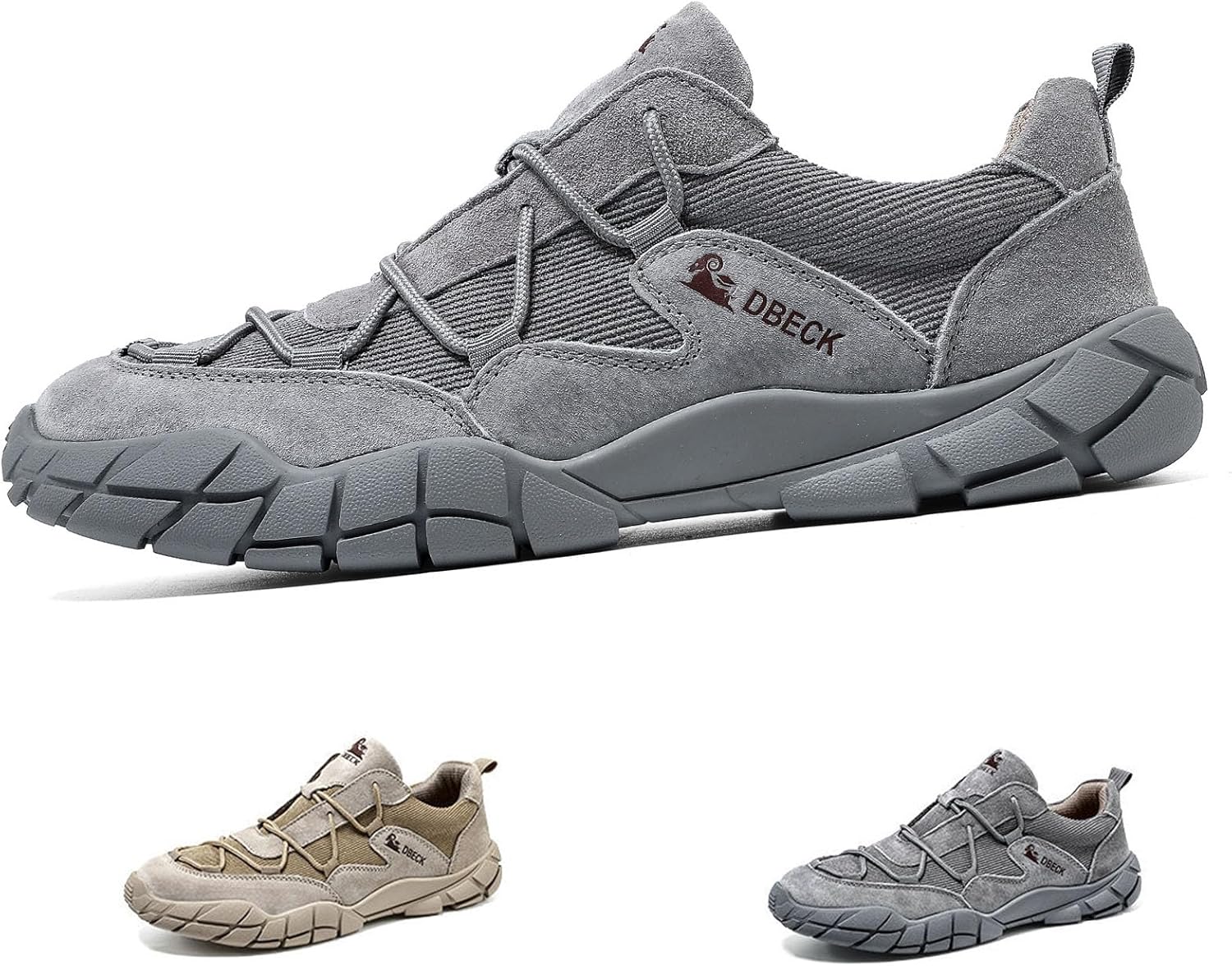 

Мужские дышащие кроссовки Cubicbee с сеткой для походов, легкие, нескользящие, уличные, низкие, повседневные, для ходьбы, тренировок и работы, серый