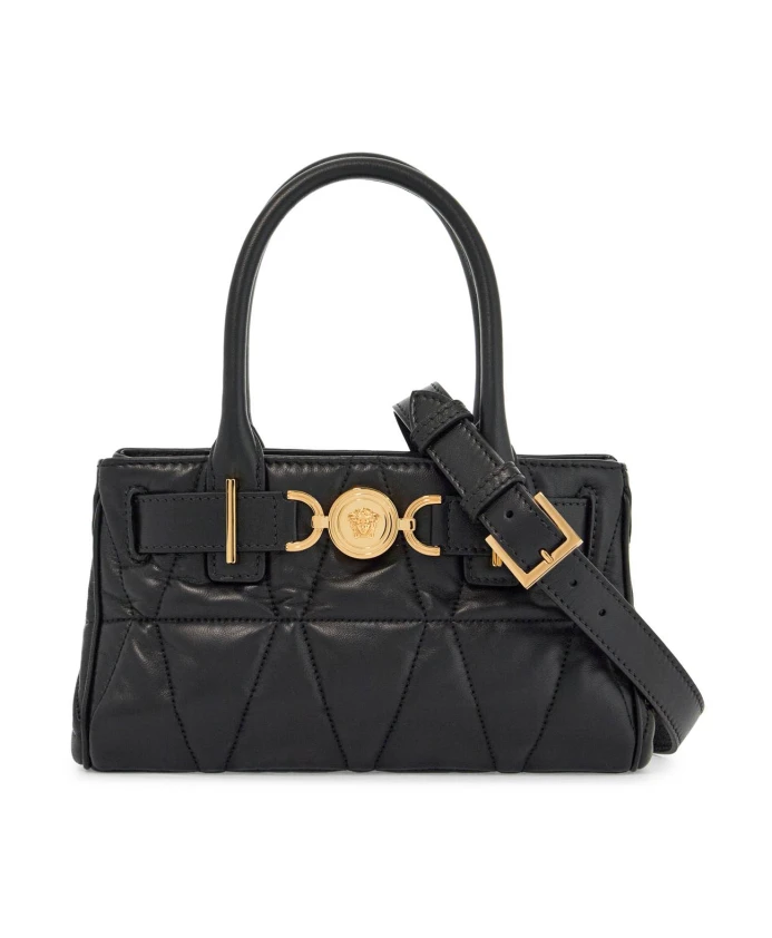 

Мягкая сумка с декором Medusa Versace, черный