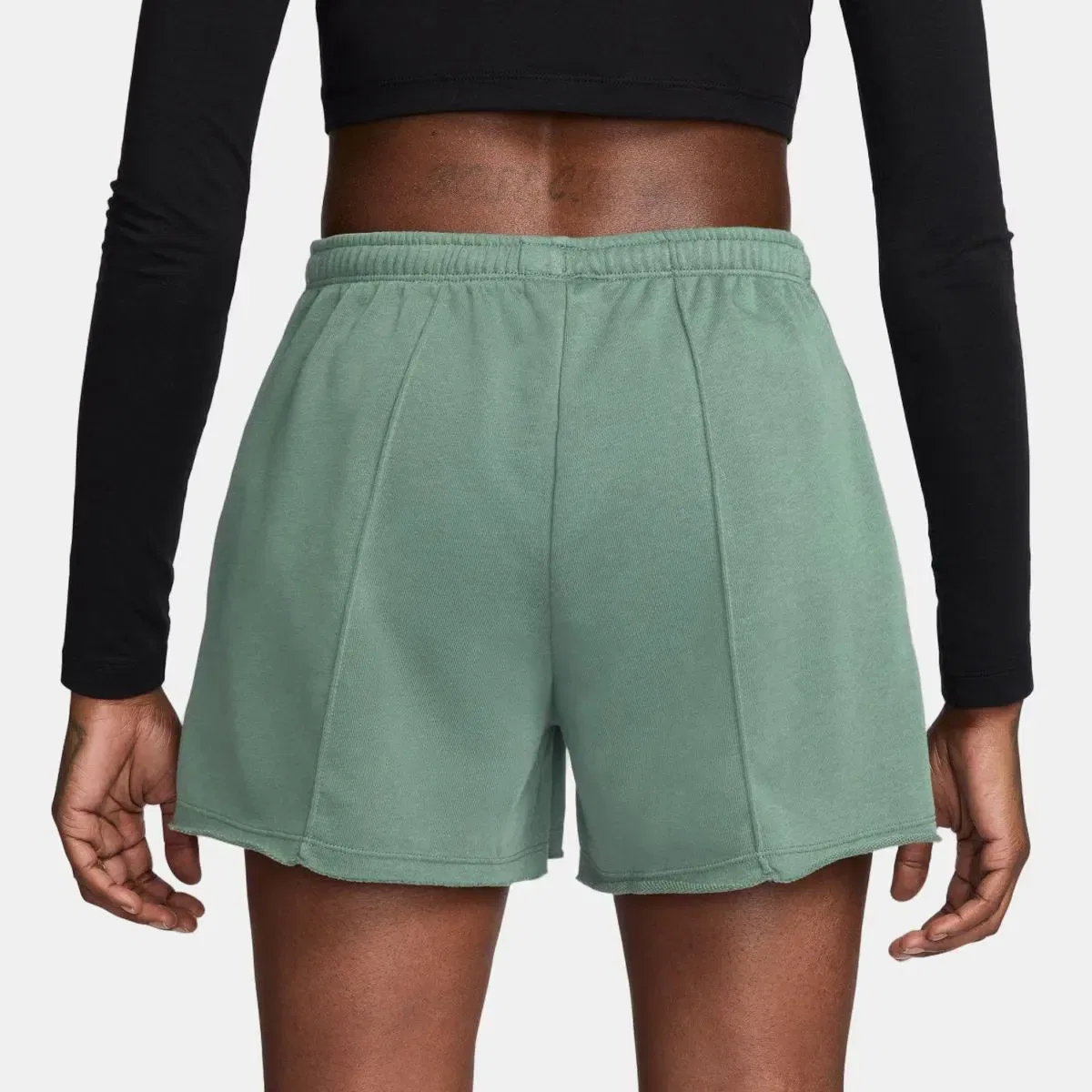 Женские шорты спортивные из французского терри Nike, Verde — фото 2