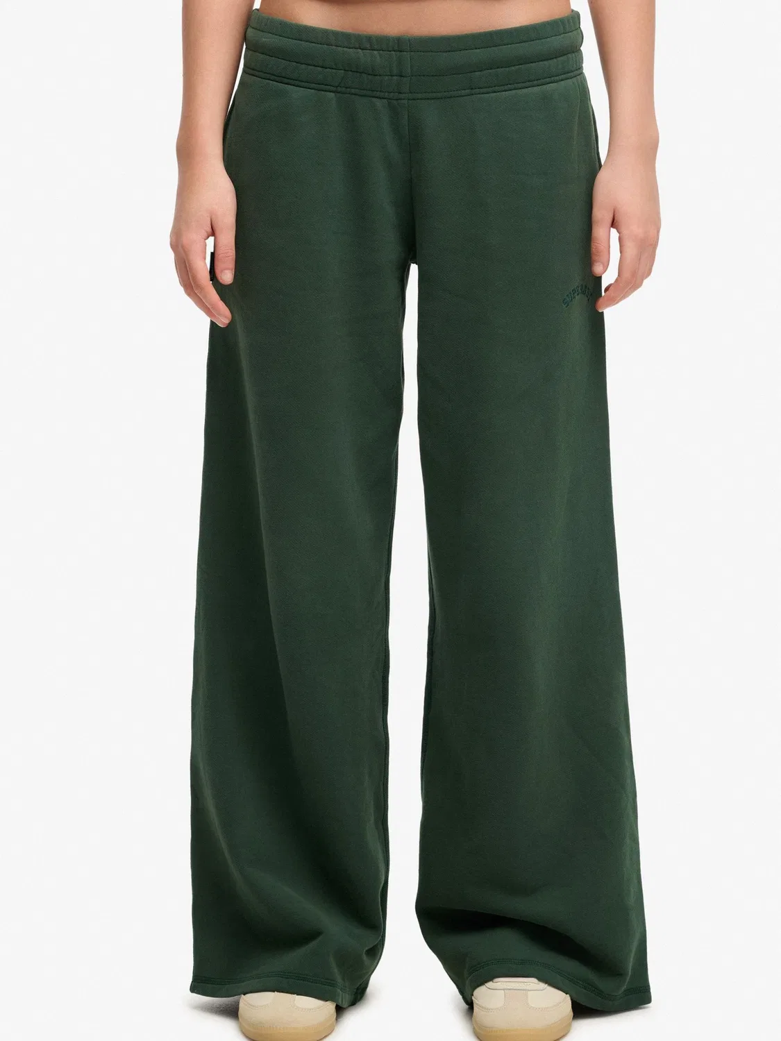 Брюки свободного кроя Mid Rise Baggy Superdry, зеленые — фото 2