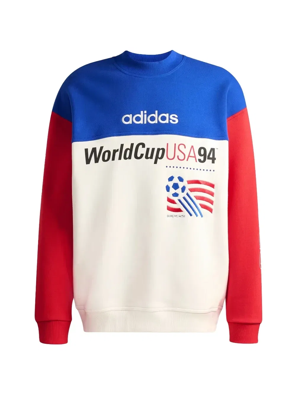 Толстовка в стиле колор-блок с логотипом Adidas, белый