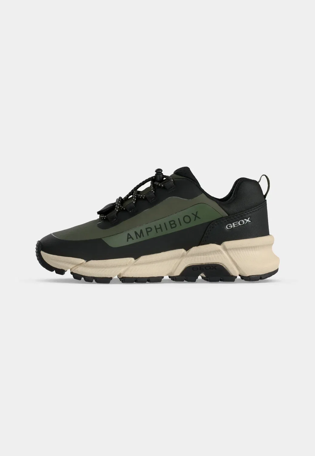 Кроссовки Flexyper plus для мальчиков Geox, Military/Black — фото 2