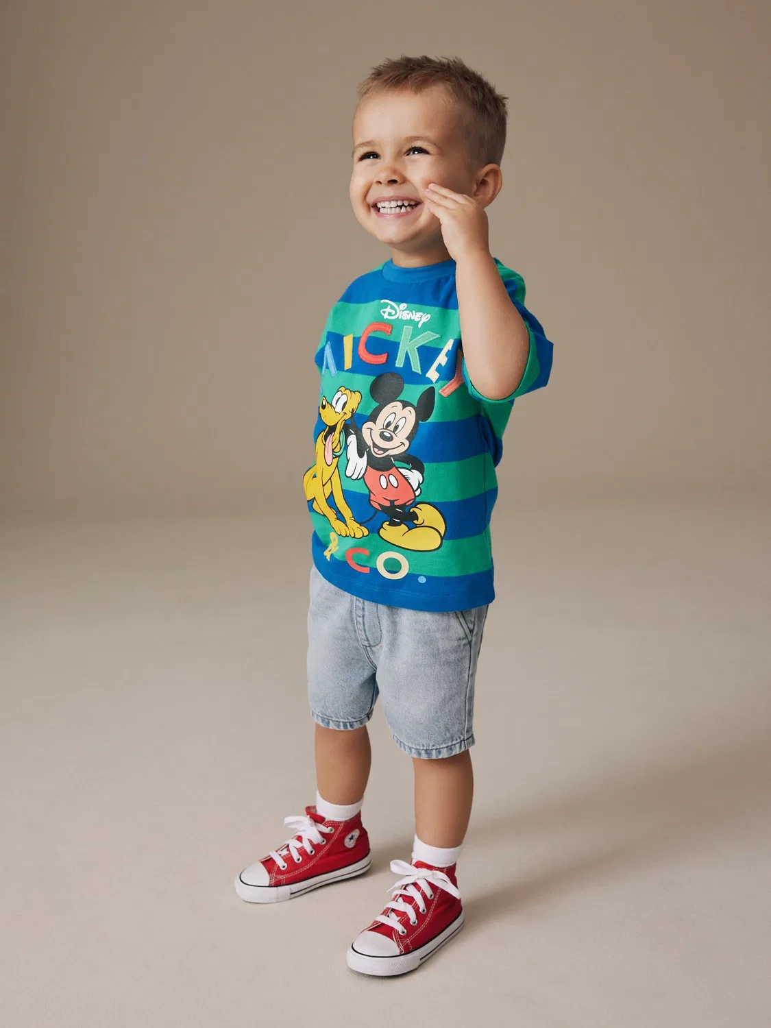 Футболка с принтом Mickey Mouse Next, сине-зеленый — фото 2
