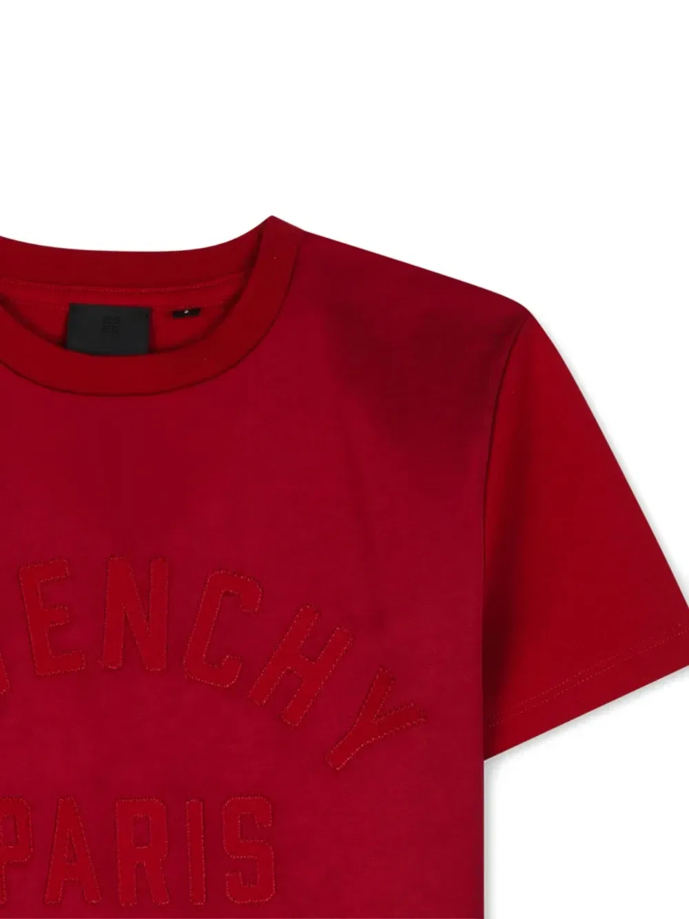 Футболка с вышитым логотипом Givenchy Kids, красный — фото 3
