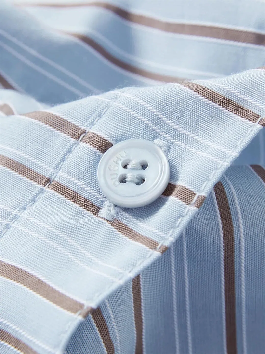 Женское платье-рубашка с перекрестным воротником офисное Casual, Sky Blue — фото 4