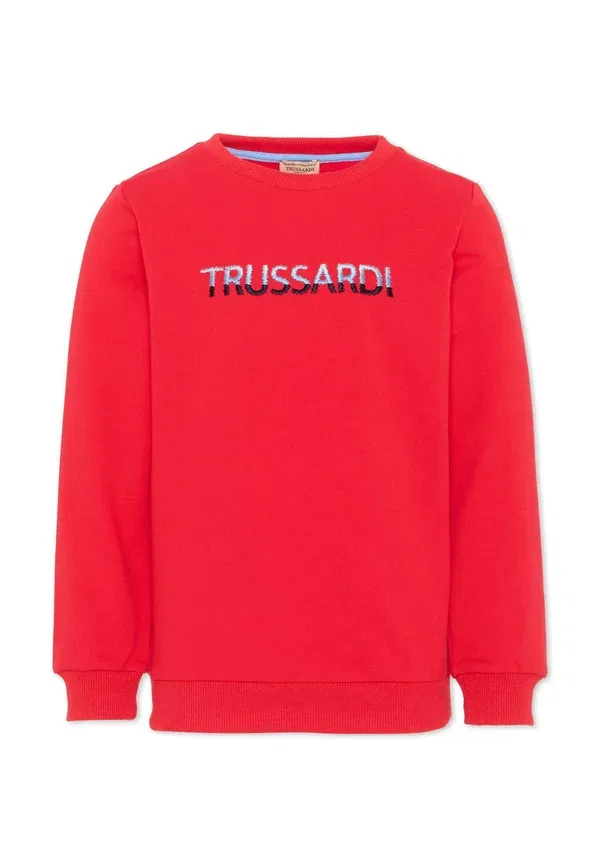 Свитшот из хлопка Tru Trussardi Junior, Red, красный