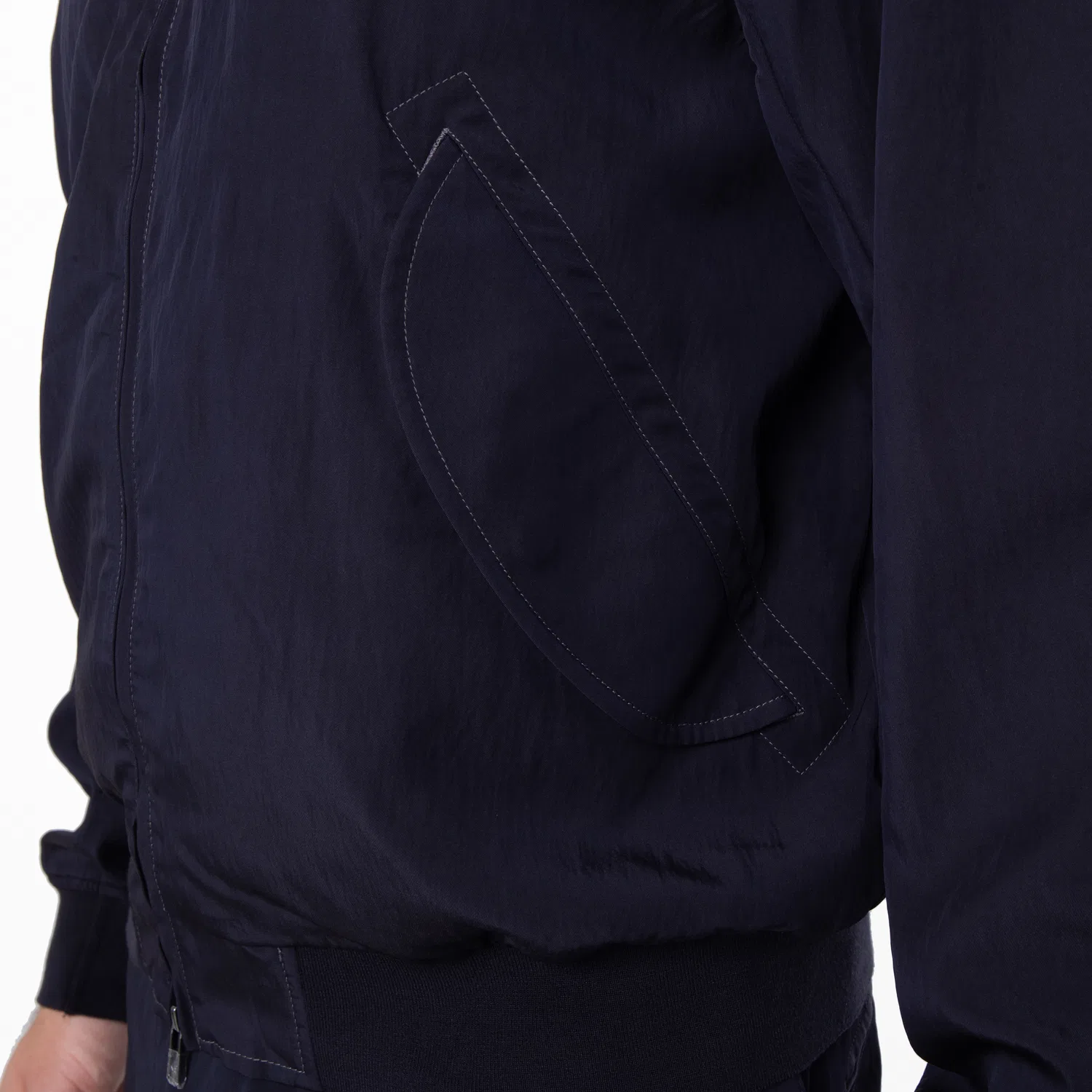 Куртка-бомбер из вискозы и нейлона Emporio Armani, Iconico 0920 Blu Navy Ea — фото 3