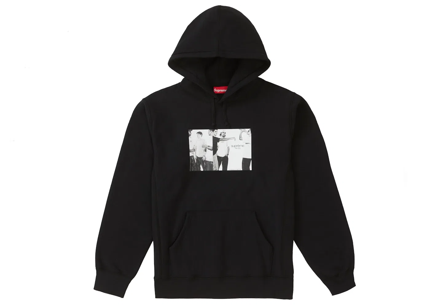 Мужской свитшот с капюшоном с принтом Hooded Sweatshirt Supreme, Black