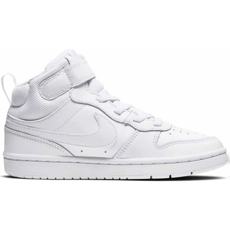 Кроссовки повседневные с закрытым носком Nike Court Borough Mid 2 (PSV), CD7783-100, Разноцветный — фото 3