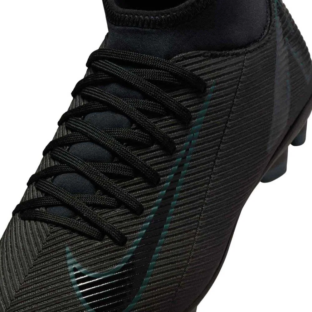 Детские кроссовки для мальчиков с шипами Jr. Mercurial Superfly 10 Club NIKE, Black Black Deep Jungle — фото 2