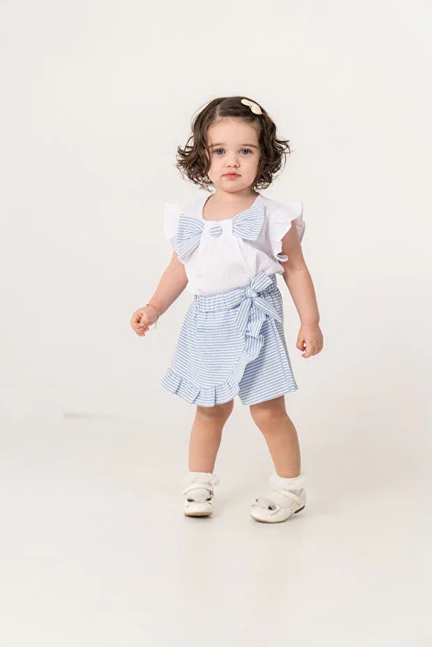 Детский комплект для девочек с принтом Glam Jnf Kids, Blue — фото 3