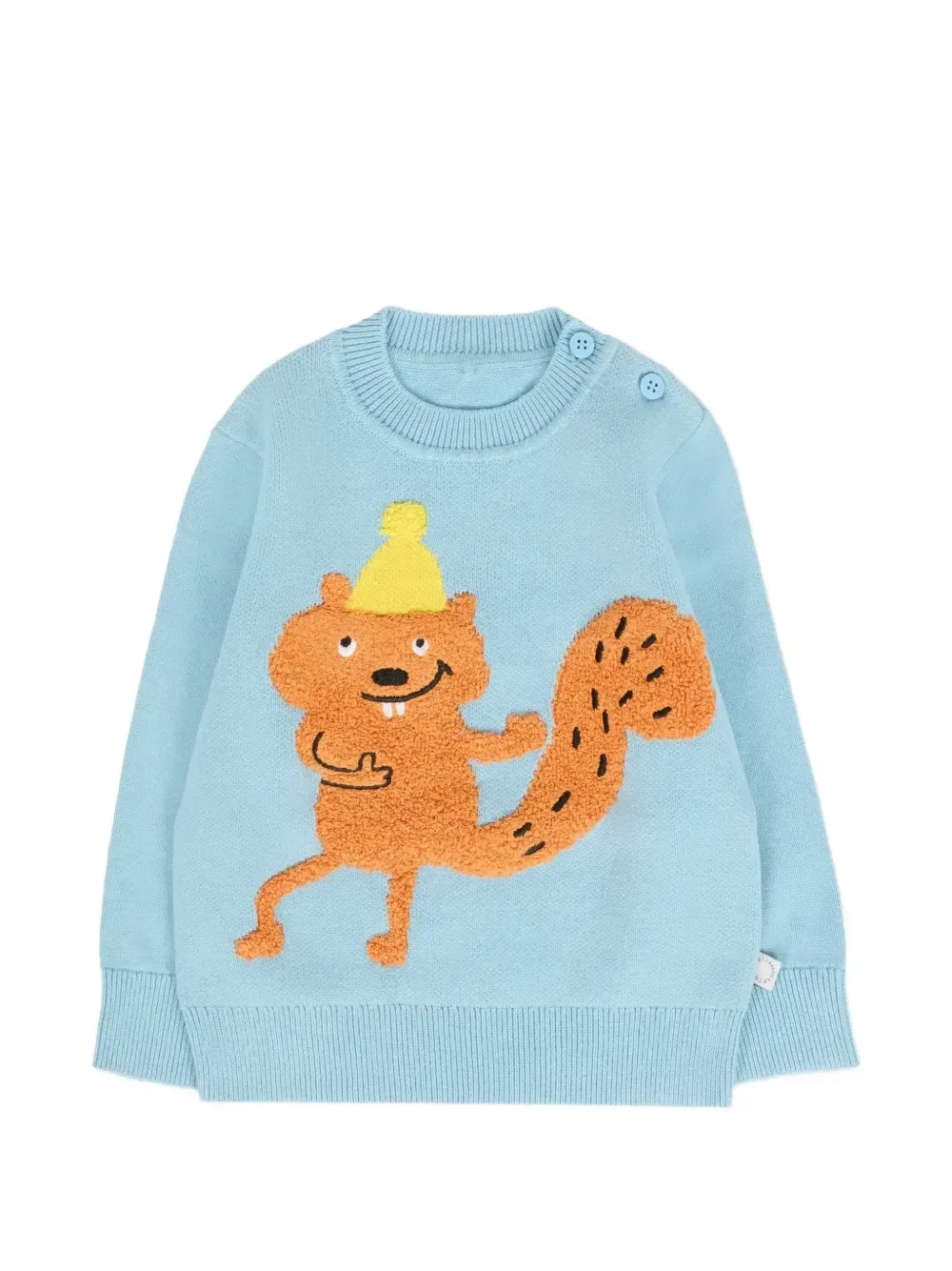 Свитер вязки интарсия Stella McCartney Kids, синий