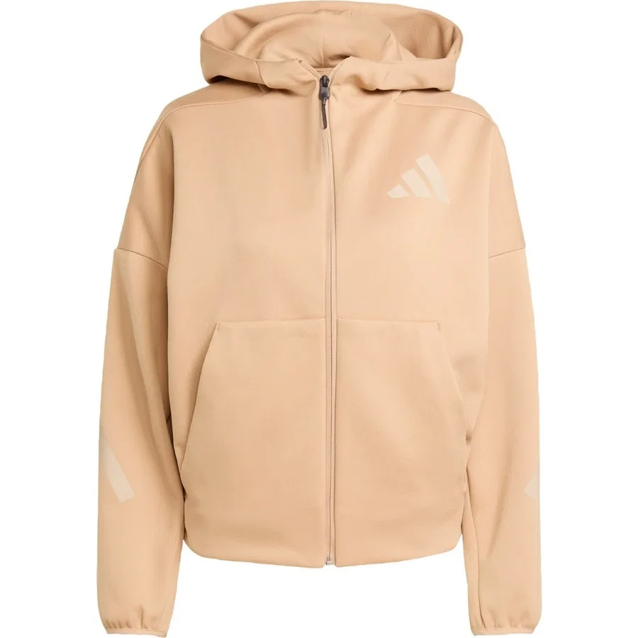 Худи с длинным рукавом и капюшоном adidas Z.N.E. Full-Zip Hoodie, Коричневый — фото 3