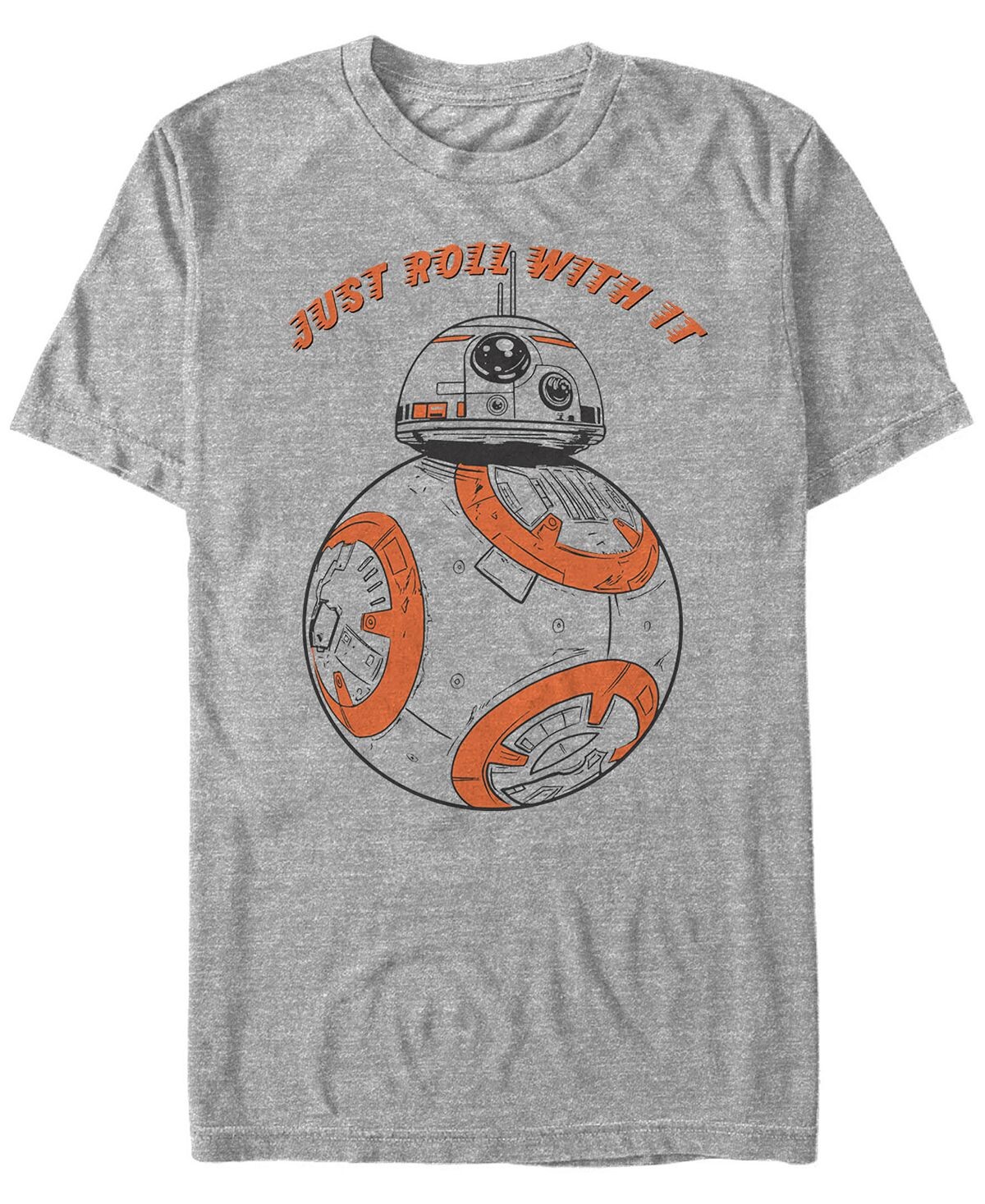 

Мужская футболка с коротким рукавом bb-8 just roll with it из «звездных войн» Fifth Sun, серый