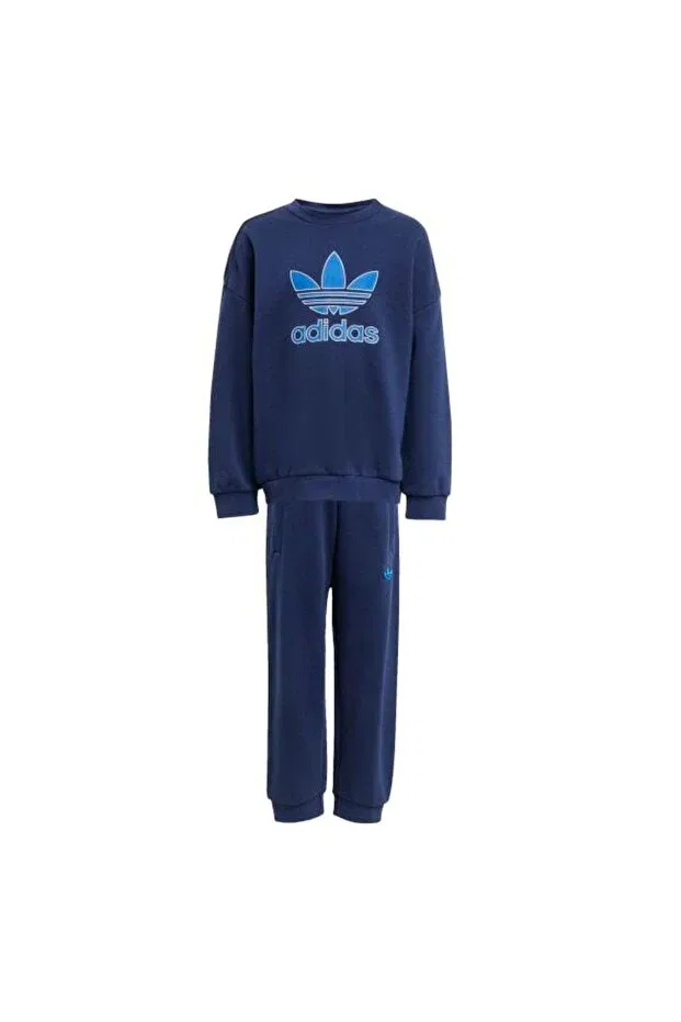 Детский спортивный костюм для девочек с принтом Adidas, Blue — фото 2