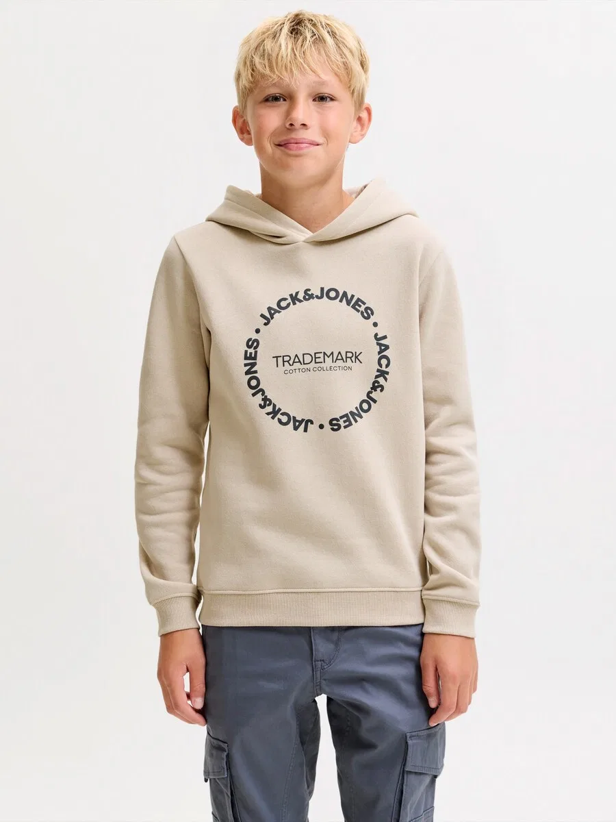 Детская толстовка Jack & Jones Junior 'JJBenson' песочного цвета — фото 2