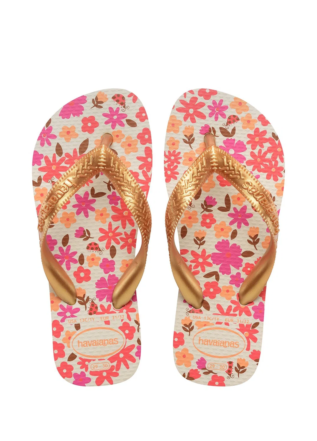 Шлепанцы детские Havaianas Flores Gold