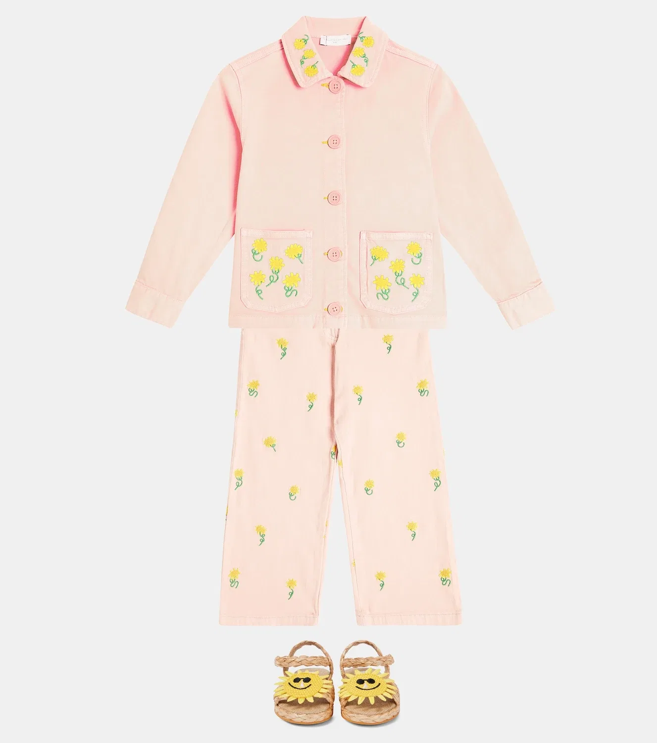 Легкая куртка хлопковая Stella Mccartney Kids, розовый — фото 2