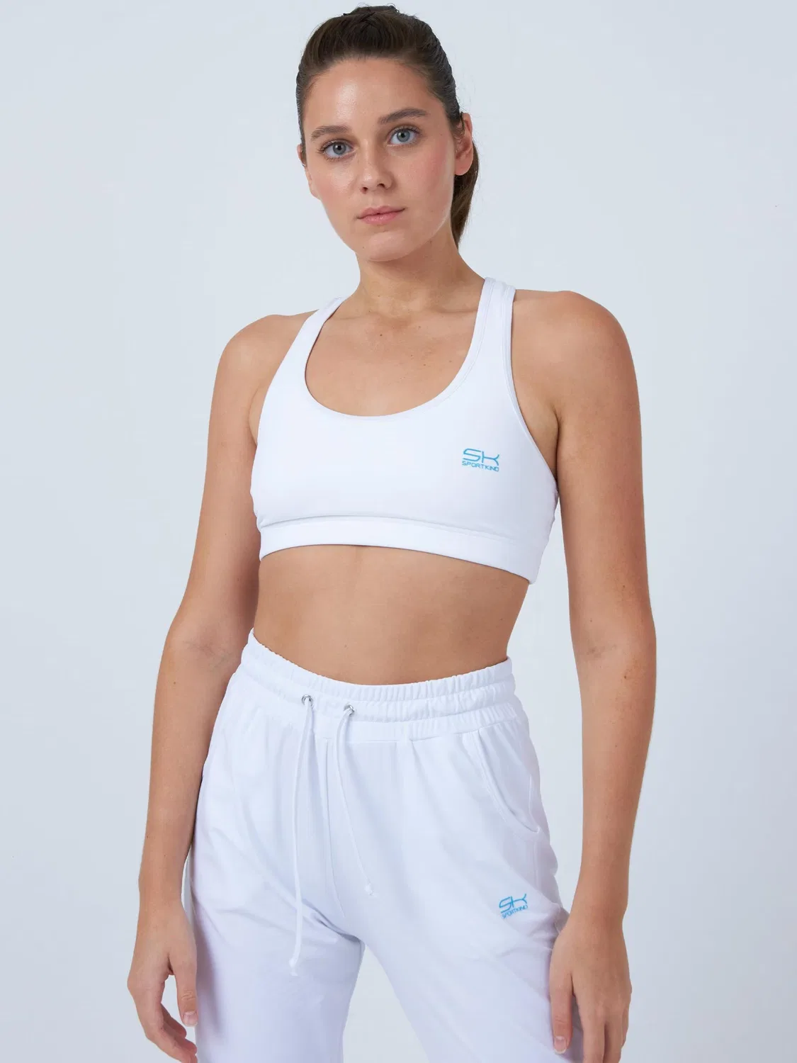Спортивные брюки Sportkind Regular белого цвета — фото 4