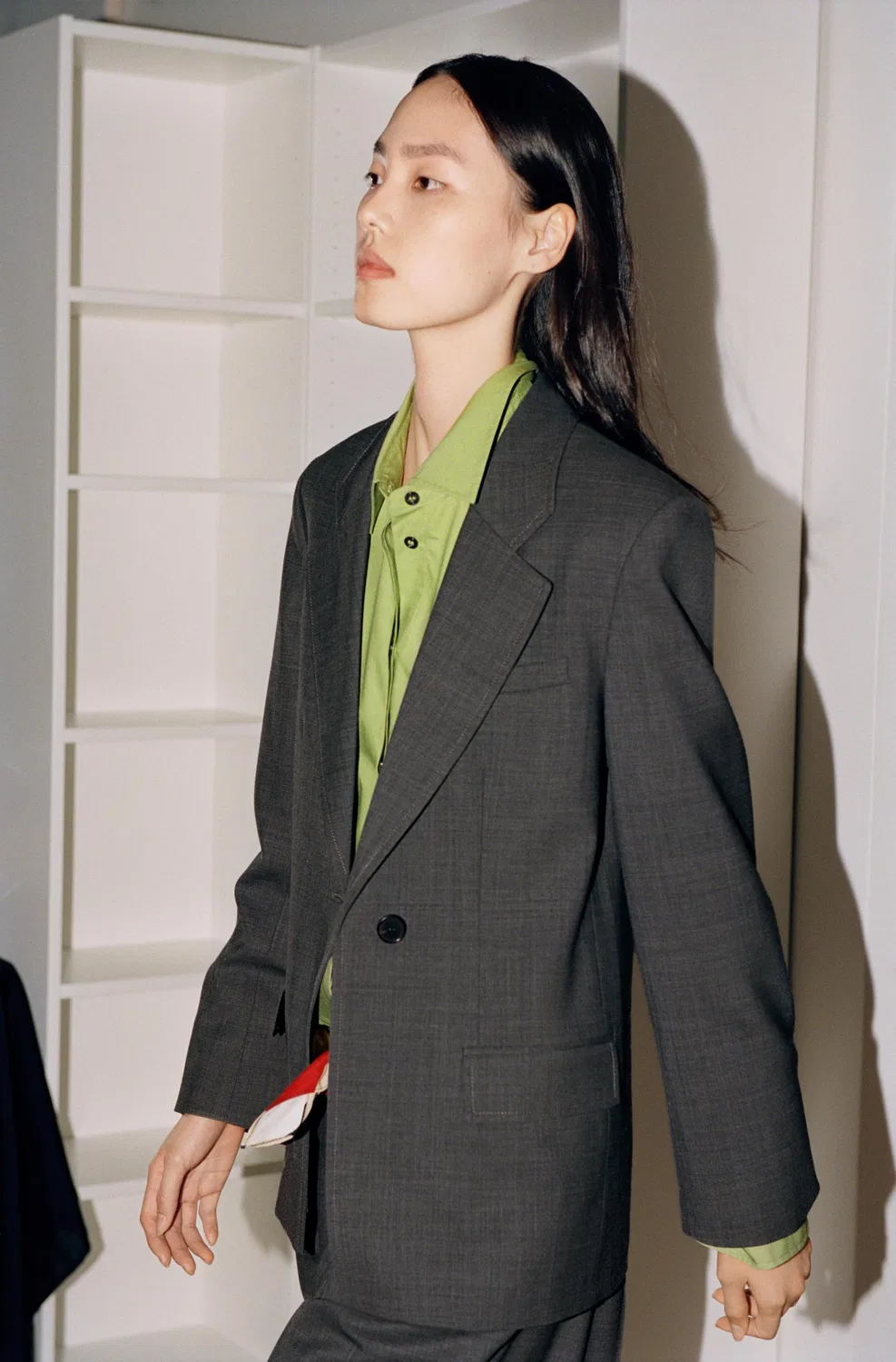 Прямой блейзер из шерстяной смеси, коллекция ZW. ZARA, Grey marl — фото 2