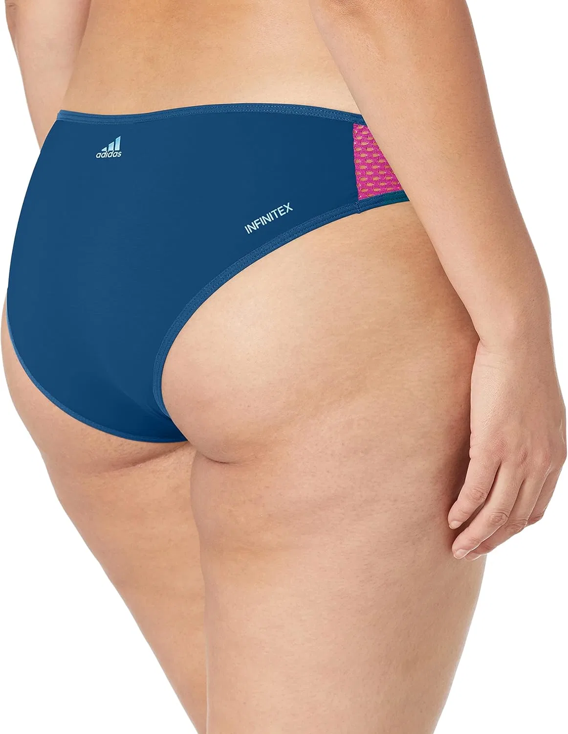 Женские бикини-шорты амфи Adidas, Legend Marine/Real Magenta/Shock Cyan — фото 2
