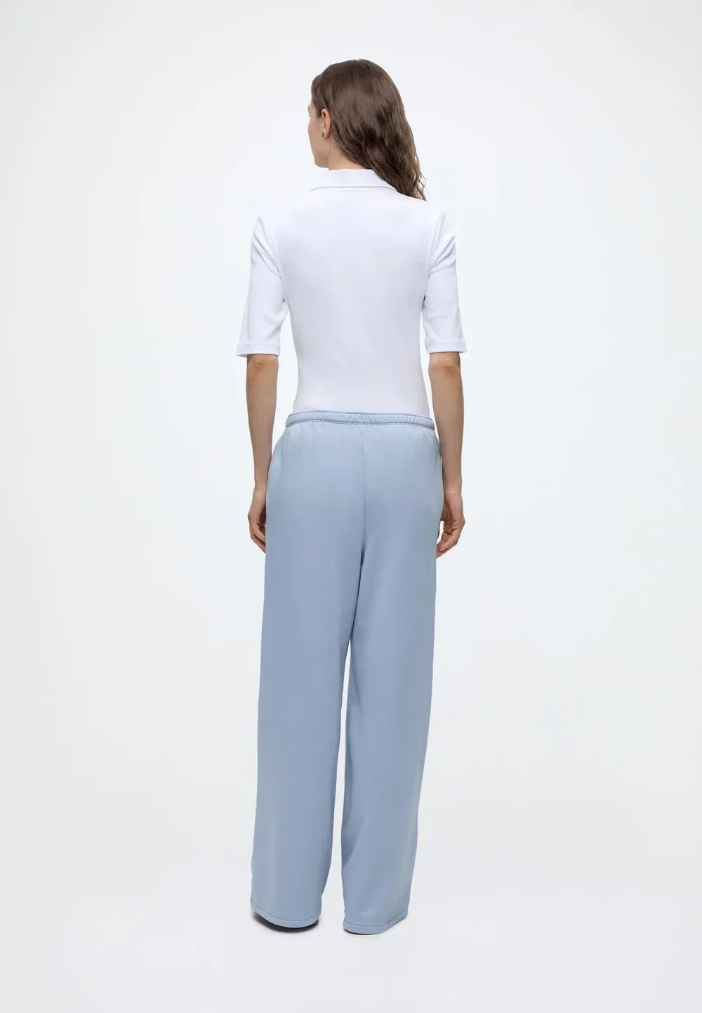 Свободные спортивные штаны с широкими штанинами - спортивные брюки Gap, Light Blue — фото 3