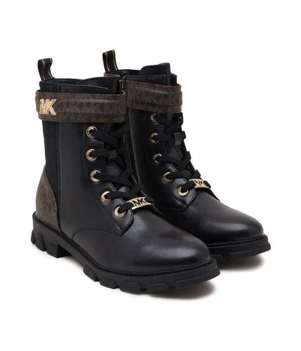 Детские ботинки для девочек из искусственной кожи Stivalletti Michael Kors Kids, черный — фото 2