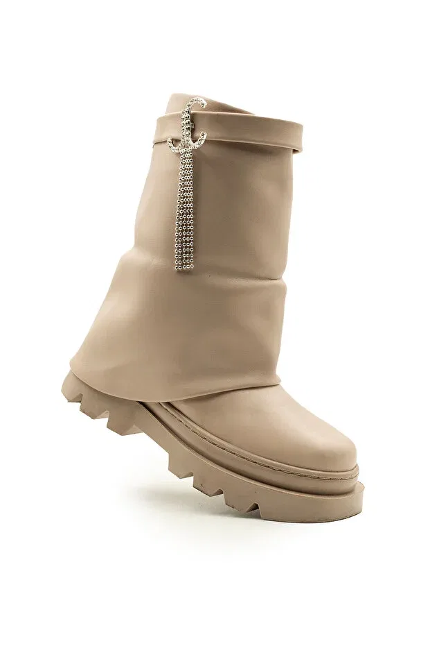 Детские ботинки для девочек без шнуровки Milano, Beige