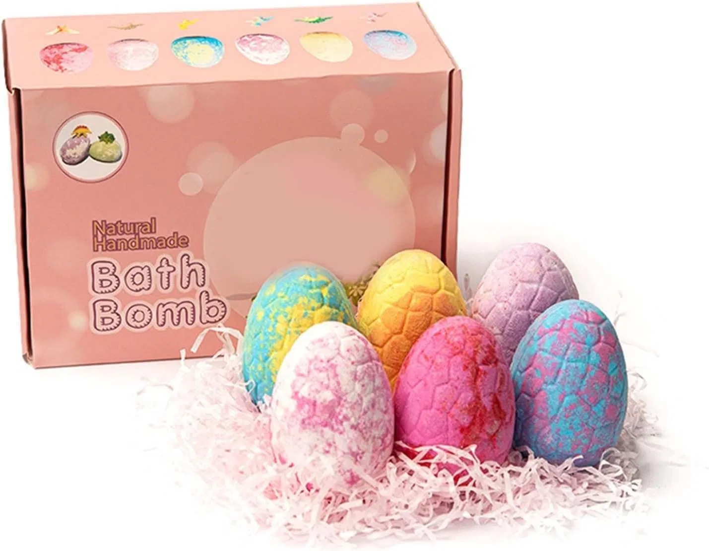 Набор бомбочек для ванны с игрушкой-динозавром, Generic, 6 шт, A