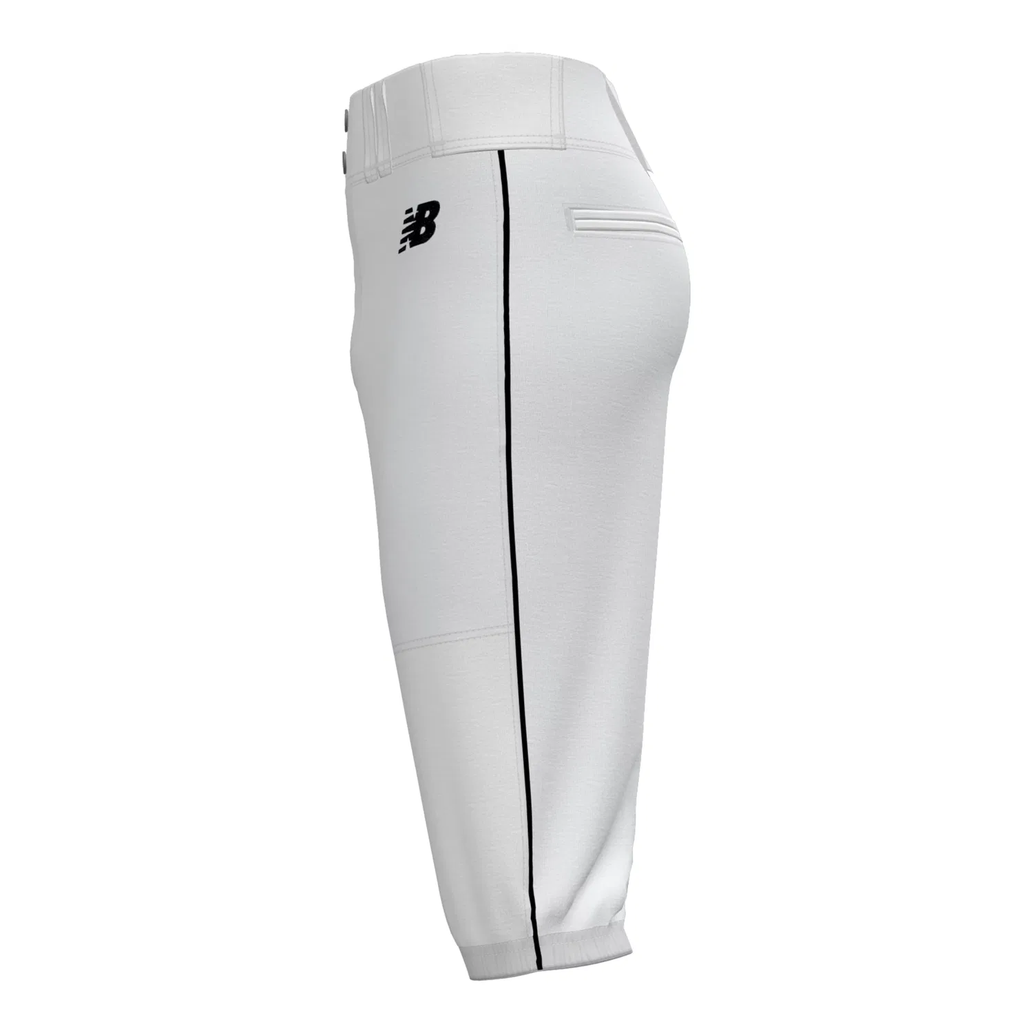 Детские спортивные брюки-никерсы с влагоотводящей тканью Adversary 2 New Balance, White With Black