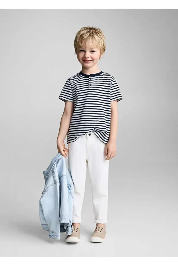 Детская футболка для мальчиков с принтом Mango Baby, Navy Blue