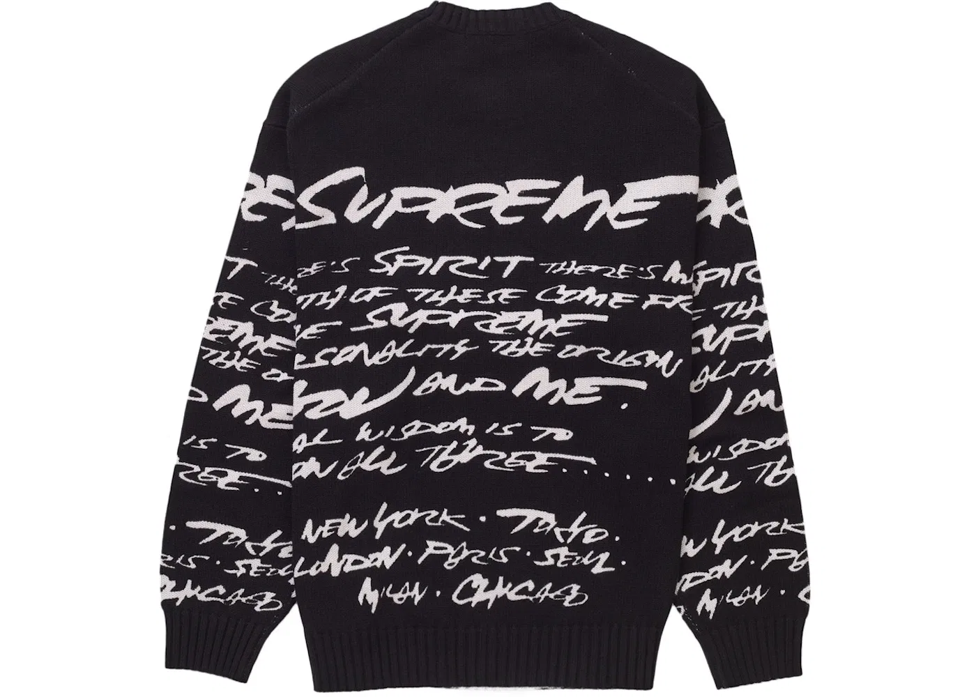 Мужской свитер с принтом Futura Supreme, Black — фото 2